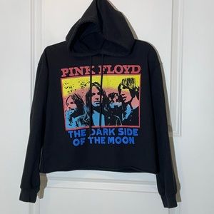 Pink Floyd Dark Side of the Moon Cropped Hoodie Small